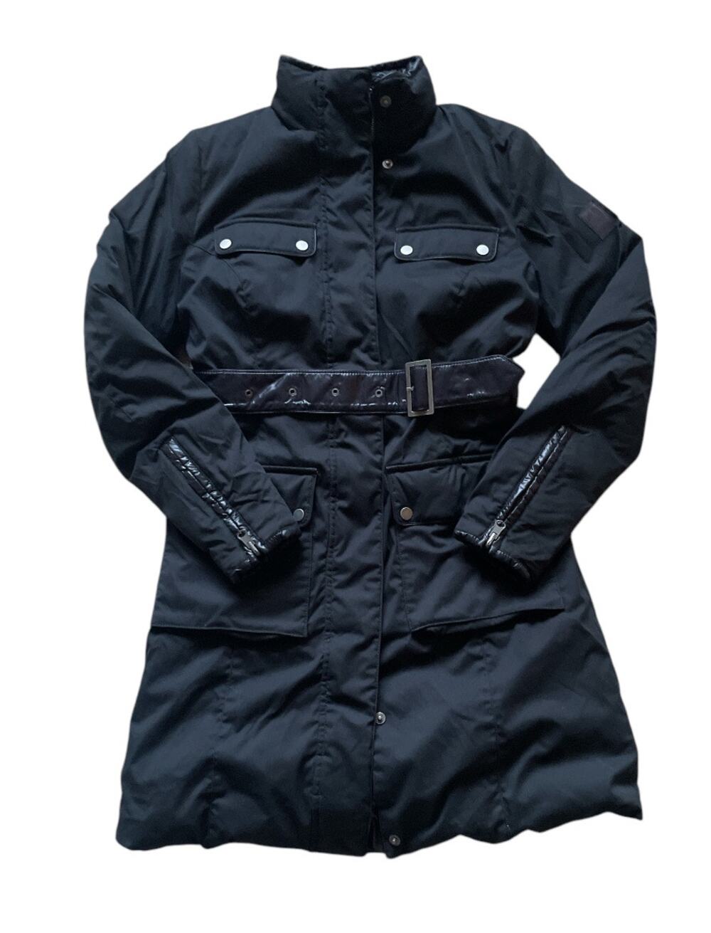 Quiet Luxury Belstaff Womens Reversible Puffer Trench Coat Size 40 Small Down